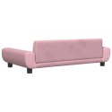 VidaXL Sofa dla dzieci, różowa, 100x54x33 cm, aksamit