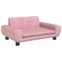 VidaXL Sofa dla dzieci, różowa, 70x45x33 cm, aksamit