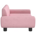 VidaXL Sofa dla dzieci, różowa, 70x45x33 cm, aksamit