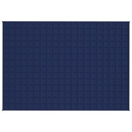 VidaXL Koc obciążeniowy, niebieski, 137x200 cm, 10 kg, tkanina