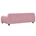VidaXL Sofa dla dzieci, różowa, 90x53x30 cm, aksamit