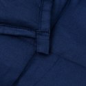VidaXL Koc obciążeniowy, niebieski, 200x220 cm, 9 kg, tkanina