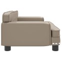 VidaXL Sofa dla dzieci, cappuccino, 70x45x30 cm, sztuczna skóra