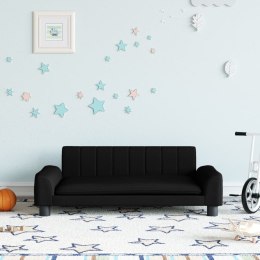 VidaXL Sofa dla dzieci, czarna, 90x53x30 cm, obita tkaniną