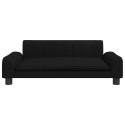 VidaXL Sofa dla dzieci, czarna, 90x53x30 cm, obita tkaniną