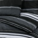 VidaXL Zestaw pościeli, czarno-biały, 200x200 cm, bawełna