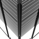 VidaXL Kabina prysznicowa w paski, ESG, 80x80x180 cm, czarna