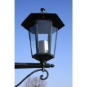 VidaXL Stojąca lampa ogrodowa 2-ramienna, 215 cm, ciemnozielona/czarna