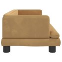 VidaXL Sofa dla dzieci, brązowa, 80x45x30 cm, aksamit
