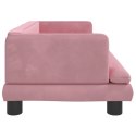 VidaXL Sofa dla dzieci, różowa, 80x45x30 cm, aksamit