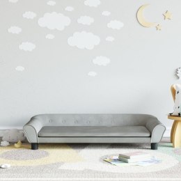 VidaXL Sofa dla dzieci, jasnoszara, 100x50x26 cm, aksamit