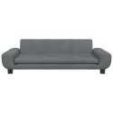 VidaXL Sofa dla dzieci, ciemnoszara, 100x54x33 cm, aksamit