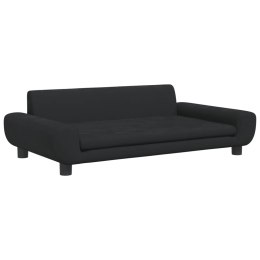 VidaXL Sofa dla dzieci, czarna, 100x54x33 cm, aksamit