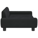VidaXL Sofa dla dzieci, czarna, 100x54x33 cm, aksamit