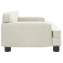 VidaXL Sofa dla dzieci, kremowa, 70x45x30 cm, aksamit