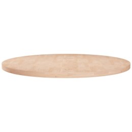 VidaXL Okrągły blat do stolika, Ø70x2,5 cm, surowe drewno dębowe