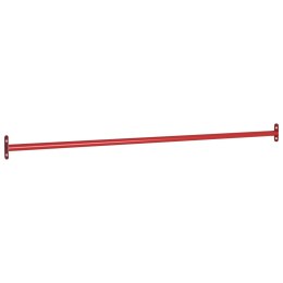 VidaXL Przykręcany drążek prosty, 125 cm, stalowy, czerwony