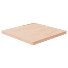 VidaXL Kwadratowy blat do stolika, 40x40x2,5 cm, surowe drewno dębowe