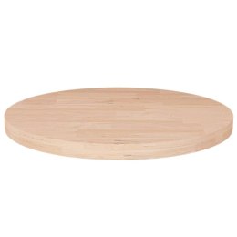 VidaXL Okrągły blat do stolika, Ø50x2,5 cm, surowe drewno dębowe