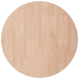VidaXL Okrągły blat do stolika, Ø50x2,5 cm, surowe drewno dębowe