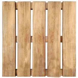 VidaXL Płytki tarasowe, 24 szt., 50 x 50 cm, drewno, brązowe