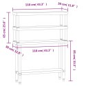 VidaXL Kuchenny stół roboczy z półką, 110x30x150 cm, stal nierdzewna