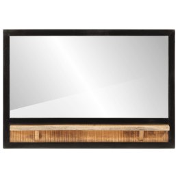 VidaXL Lustro z półką, 80x8x55 cm, szkło i lite drewno mango