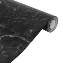 VidaXL Samoprzylepna okleina meblowa, marmurowa czerń, 90x500 cm, PVC
