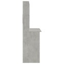 VidaXL Biurko z półkami, betonowa szarość, 102x45x148 cm