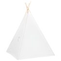 VidaXL Biały namiot dziecięcy tipi, z torbą, peach skin, 120x120x150cm