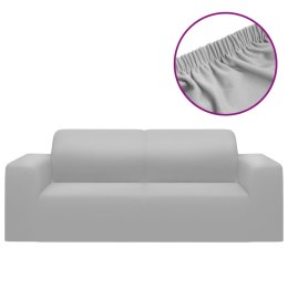 VidaXL Elastyczny pokrowiec na sofę 2-osobową, szary, dżersejowy