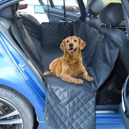VidaXL Pokrowiec samochodowy dla psa, czarny, 137x46x50 cm