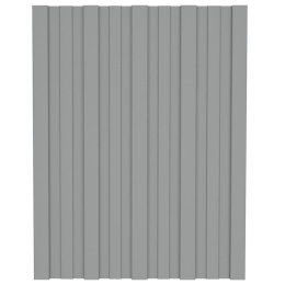 VidaXL Panele dachowe, 12 szt., stal galwanizowana, szare, 60x45 cm