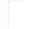 VidaXL Ścianka prysznicowa, biała, 100x195 cm przezroczyste szkło ESG