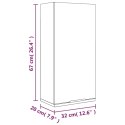 VidaXL Wisząca szafka łazienkowa, biała o wysokim połysku, 32x20x67 cm