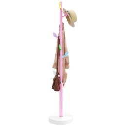 VidaXL Stojący wieszak na płaszcze, różowy, 172 cm, malowane żelazo