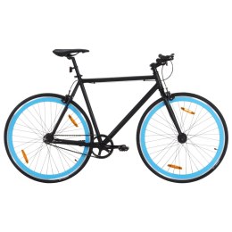VidaXL Rower single speed, czarno-niebieski, 700c, 51 cm