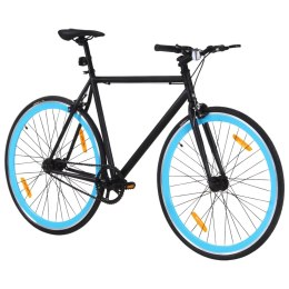 VidaXL Rower single speed, czarno-niebieski, 700c, 55 cm
