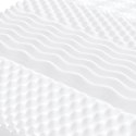 VidaXL Materac piankowy, biały, 90x190 cm, 7-strefowy, twardość 20 ILD