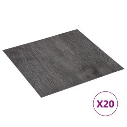 VidaXL Samoprzylepne panele podłogowe, 20 szt., PVC, 1,86 m², brązowe