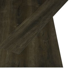 VidaXL Samoprzylepne panele podłogowe 4,46 m², 3 mm, PVC ciemnobrązowe