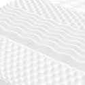 VidaXL Materac piankowy, biały 140x190 cm, 7-strefowy, twardość 20 ILD