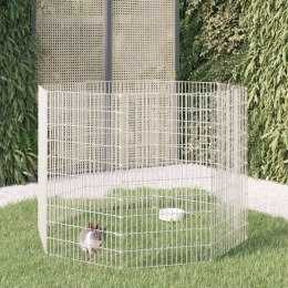 VidaXL 8-panelowa klatka dla królika, 54x100 cm, galwanizowane żelazo