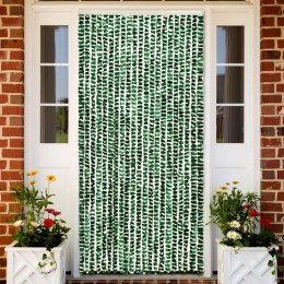 VidaXL Zasłona przeciwko owadom, zielono-biała, 56x200 cm, szenilowa