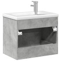 VidaXL Szafka łazienkowa z wbudowaną umywalką, betonowa szarość