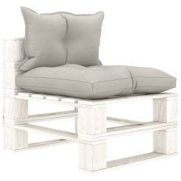 VidaXL Ogrodowe siedzisko z palet, z poduszkami taupe, drewniane