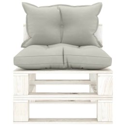 VidaXL Ogrodowe siedzisko z palet, z poduszkami taupe, drewniane