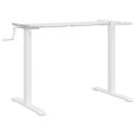 VidaXL Rama biurka do pracy na stojąco, biała, (94-135)x60x(70-114) cm
