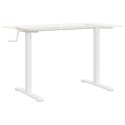 VidaXL Rama biurka do pracy na stojąco, biała, (94-135)x60x(70-114) cm
