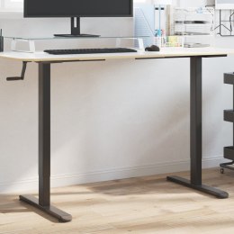 VidaXL Rama biurka do pracy na stojąco, czarna, (94-135)x60x(70-114)cm